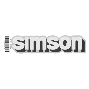 Klebefolie, Tankaufkleber (Weiß/Schwarz/Silber), Simson S50, S51, S70