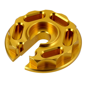 CNC Steckscheibe, Stützring (gold) "Racing Optik", Simson S51, S70