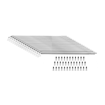 Speichensatz verchromt (129mm), Simson S50, SR4-1, SR4-2, SR4-3, SR4-4, DUO, KR51/1