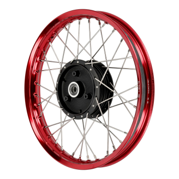 Speichenrad, Alufelge 1,60x16 (Rot), Simson S50, S51, S53, KR50, KR51, SR4-1, SR4-2, SR4-3, SR4-4