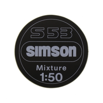 Klebefolie, Aufkleber für Armaturenträger, Simson S53