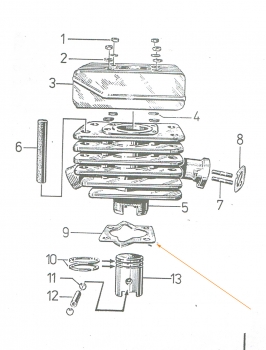 Zylinderfußdichtung, Simson KR51/2, S51, SR50, S53