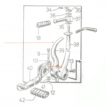 Kickstarter, Kickstarterhebel (verchromt), Simson S50, S51, S53, S83, KR51, SR4-1, SR4-2, SR4-3, SR4-4, SD50