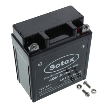 AGM Batterie 12V/3A, Simson S53, S83, MS50