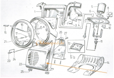 Scheinwerfergehäuse, Simson SR50, SR80, SD50