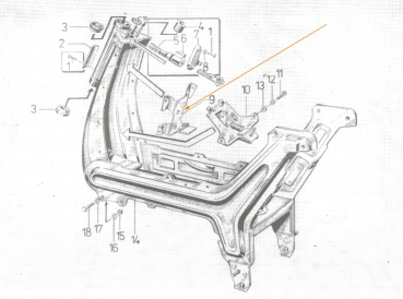 Halteblech, Befestigungsblech für Elektrikteile, Simson SR50, SR80