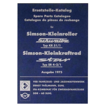 Ersatzteilkatalog, Simson KR51/1, SR4-2