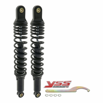 Paar Federbeine, hinten (360mm) inkl. ABE, Simson S50, S51, S51E, S53, S53E, SR50