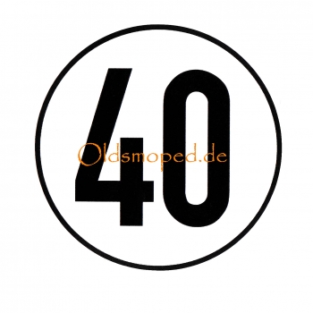 Klebefolie, Aufkleber für Mopedanhänger (40 km/h)
