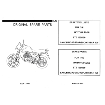 Ersatzteilkatalog, MZ ETZ125, ETZ150