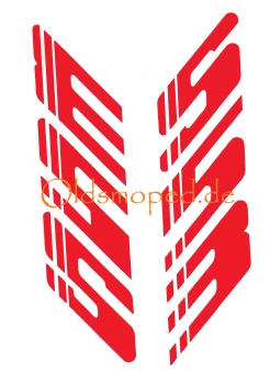 SET Klebefolie, Tankaufkleber (Rot), Simson S53OR Enduro