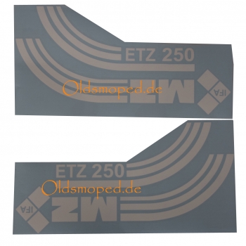 SET Klebefolie, Aufkleber (geschwungen), MZ ETZ250