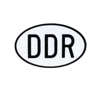 Klebefolie, Aufkleber "DDR" (102x63)