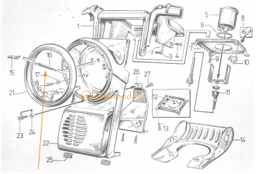 Feder für Scheinwerfer, Simson SR50, SR80, S53, S83, SD50