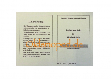 Betriebserlaubnis, Simson SR1