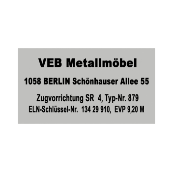 Klebefolie, Aufkleber für Anhängerzugvorrichtung, Simson SR4-