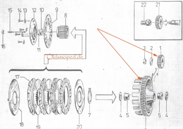 Kupplungskorb (65/20), Simson S51, KR51/2, S53, SR50