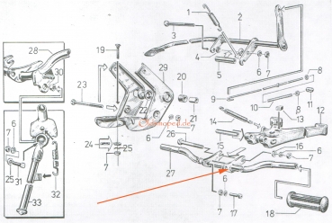 Fußrastenträger (Standard), Simson S50, S51, S70