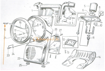 Einhängeblech für Scheinwerfer, Simson SR50, SR80, SD50