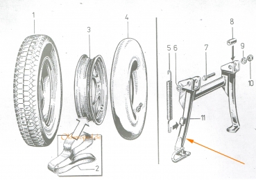 Kippständer, Hauptständer, Simson SR50, SR80
