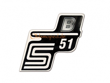 Schriftzug "S51 B" (Silber)