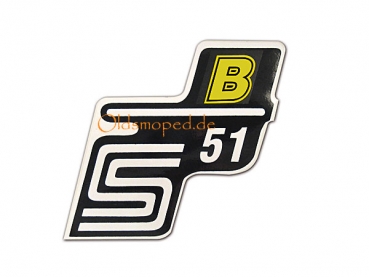 Schriftzug "S51 B" (Gelb)