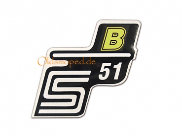 Schriftzug "S51 B" (Neon-Gelb)