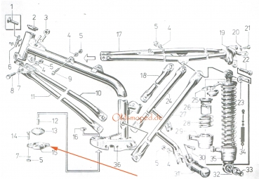 Schale für Motorlagergummi, Motorlagerschale, Simson S50, S51, S53, S70, MS50