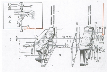 Wellendichtring für Kurbelwelle (Blau) 20x47x7, Simson KR51/2, MS50, S51, S53, S70, S83, SC-050, SR50, SR80