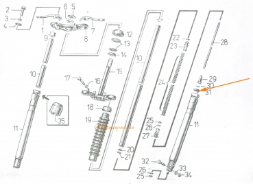 SET Wellendichtringe für Gleitrohr (30x40x7), Simson S50, S51, S70, S53, S83, SR50, SR80