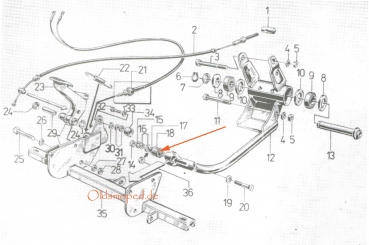 Preview: Distanzhülse für Motorlager, Simson SR50, SR80