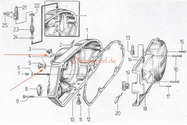 Rundring für Verschlußschraube, Simson S51, S53, S70, S83, KR51/2, SR50, SR80, E930