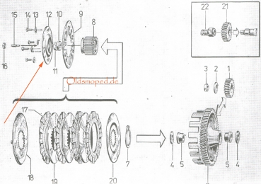 Druckstück für Kupplung, Simson S51, KR51/2, SR50, S70, S53, MS50