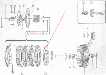 Druckring für Kupplung, Simson S51, S53, S70, SR50, KR51/2, S70, MS50, E930