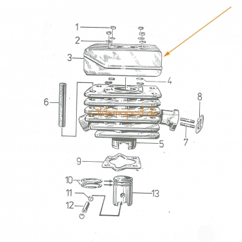 50cm³ Zylinderkopf, Simson S51, SR50, SD50, S53, MS50