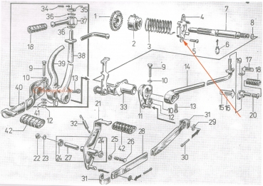 Spannblech zur Kickstarterfeder, Simson S51, KR51/2, SR50, S53, MS50, E930