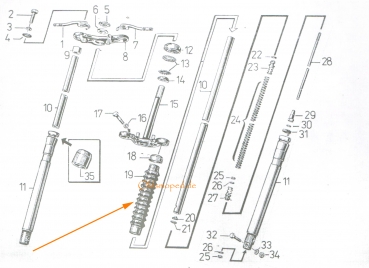 Faltenbalg Set (mit Abdeckkappen), Simson S50, S51, S70, SR50, SR80, S53, SD50