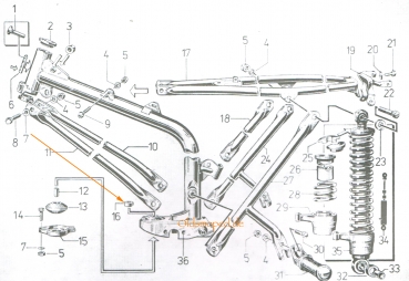 Druckstück für Motorlager (unten), Simson S50, S51, S53, S70, MS50