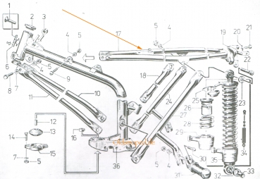 Rahmenobergurt, Obergurt (schwarz), Simson S50, S51, S70
