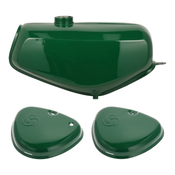 SET Tank und Seitendeckel mit Wirbellogo (billardgrün), Simson S51, S70