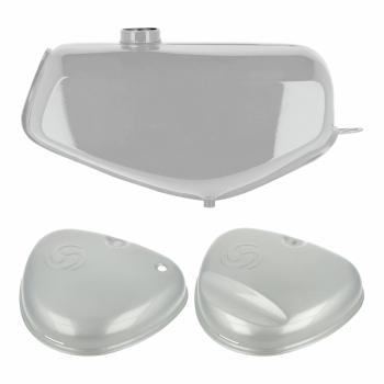 Komplettes Tank-Set in silber, Simson S51E, S70E