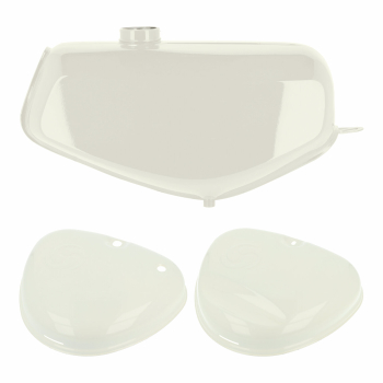 Komplettes Tank-Set in alabasterweiß, Simson S51E, S70E