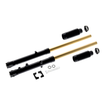 SWH Suspension Telegabel Schwarz/Gold – für Simson S50, S51, S53 und S70 mit Scheibenbremse