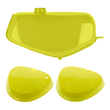 Komplettes Tank-Set mit Export-Deckeln (rapsgelb), Simson S51, S70