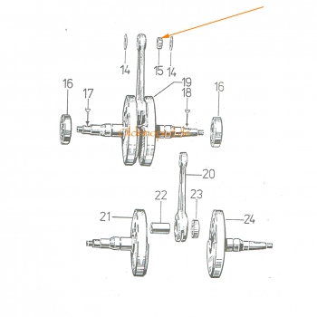 Hochleistungs-Nadellager, Nadelkranz 12x16x13 (versilbert), Simson S50, S51, S53, S70, SR50, KR51/2, MS50