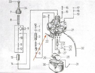 BVF Zylinderstift für Schwimmer (2x20)