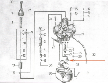 BVF carburettor 16N3-4 - Simson S51, S53 von BVF