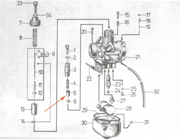 BVF Starterkolben mit Dichtscheibe, Simson S50, S51, S53, SR50, KR51, SR4-2, SR4-3, SR4-4