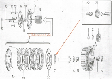 Sicherungsring für Kupplungspaket (45x1,75), Simson S51, KR51/2, SR50, S53, SD50, S70, MS50