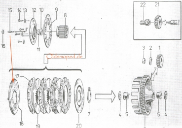 Kupplungsplatte, Simson S51, S70, S53, KR51/2, SD50, MS50